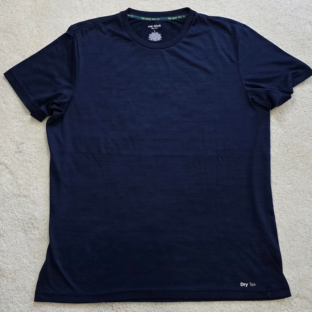 Tek Gear Dry Tek Navy Performance Wicking Tee‎ Men's Large